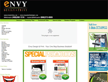Tablet Screenshot of envywebsitedesigns.com